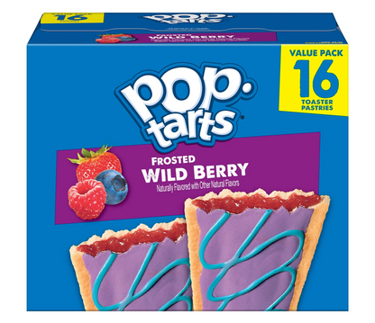 Pop-Tarts Frosted Wild Berry Toaster Pastries Breakfast 16 Count 27 Oz