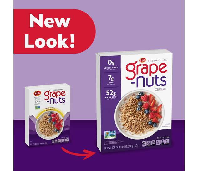 Post Grape-Nuts Whole Grain Cereal 29 Oz High Fiber Low Fat Crunchy Kosher