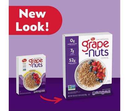 Post Grape-Nuts Whole Grain Cereal 29 Oz High Fiber Low Fat Crunchy Kosher