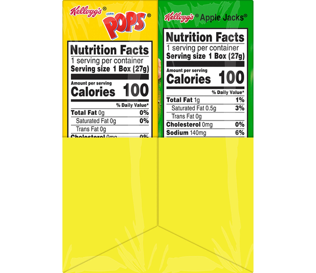 Kellogg's Kids Breakfast Cereal Variety Pack 8 Boxes Family Size 8.56 Oz Tray