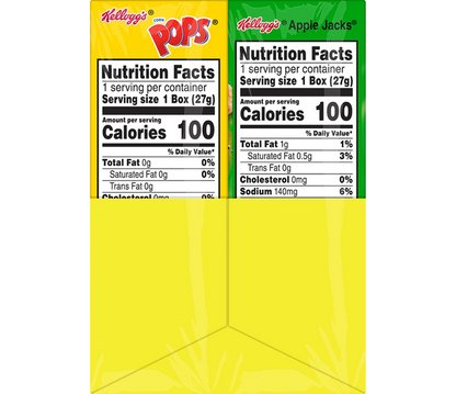Kellogg's Kids Breakfast Cereal Variety Pack 8 Boxes Family Size 8.56 Oz Tray
