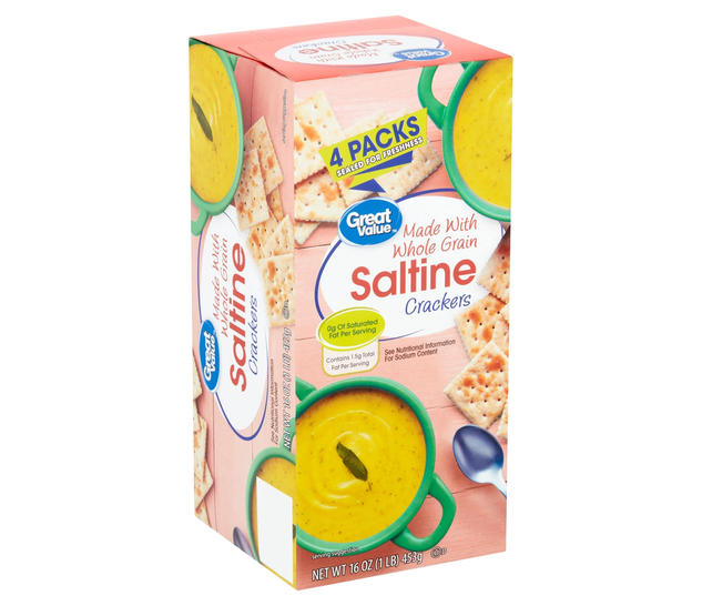 3 Pack Great Value Whole Grain Saltine Crackers 16 Oz 4 Count Family Snack