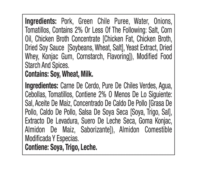 Juanita's Pork Chile Verde 25 Oz Can Authentic Green Chile Pork Stew Ready Meal