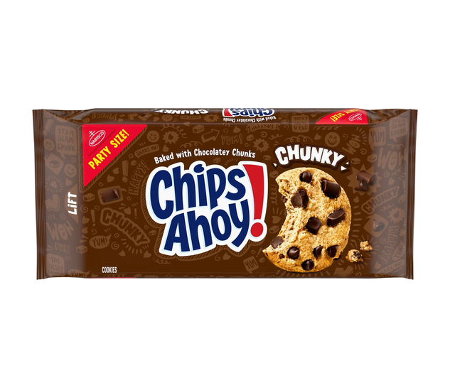 CHIPS AHOY! Chunky Fudgy Chocolate Chip Cookies Party Size 24.75 oz