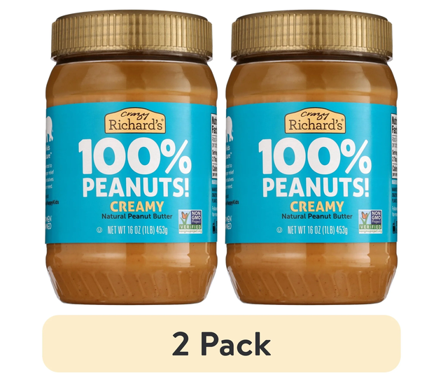 Crazy Richard's Creamy Peanut Butter All Natural 16 oz 2 Pack