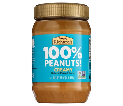 Crazy Richard's Creamy Peanut Butter All Natural 16 oz 2 Pack