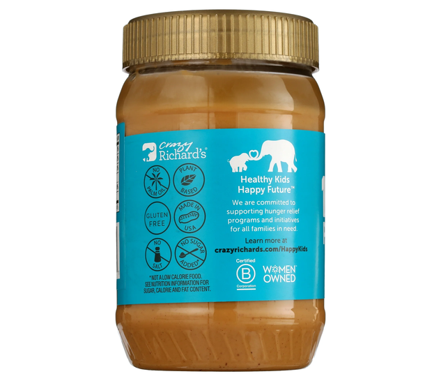Crazy Richard's Creamy Peanut Butter All Natural 16 oz 2 Pack
