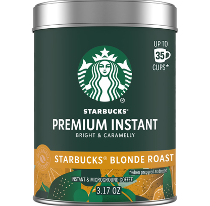 Starbucks Premium Instant Coffee Blonde Roast Arabica 3.17 oz Fast Ship