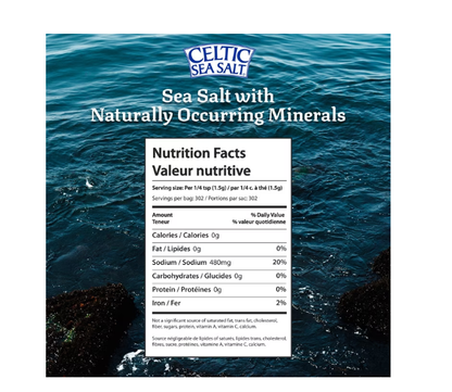 Celtic Sea Salt Light Grey Sea Salt Kosher Certified 1 lb Resealable Bag