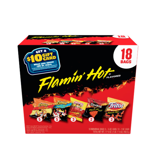 Frito-Lay Flamin' Hot Mix Variety Pack Snack Chips 18 Count Multipack