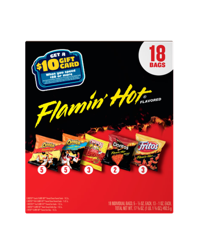 Frito-Lay Flamin' Hot Mix Variety Pack Snack Chips 18 Count Multipack