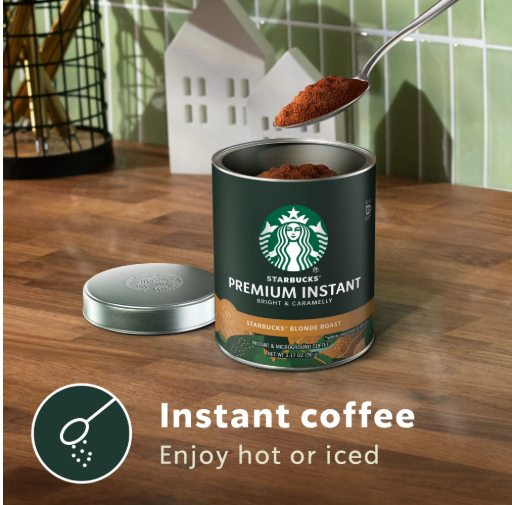 Starbucks Premium Instant Coffee Blonde Roast Arabica 3.17 oz Fast Ship