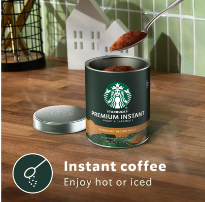 Starbucks Premium Instant Coffee Blonde Roast Arabica 3.17 oz Fast Ship
