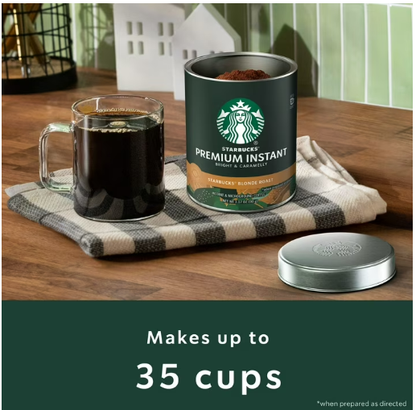Starbucks Premium Instant Coffee Blonde Roast Arabica 3.17 oz Fast Ship