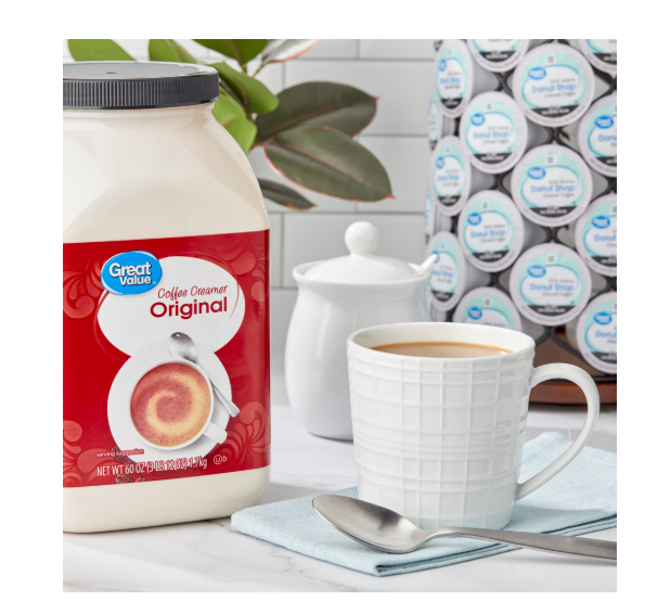 Great Value Original Coffee Creamer Value Size 60 oz Rich Creamy Flavor